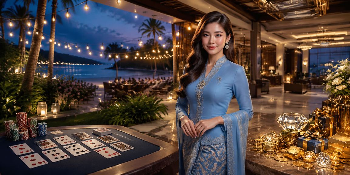 Pemain wanita berbaju kurung dari Langkawi bermain rummy di platform 47810